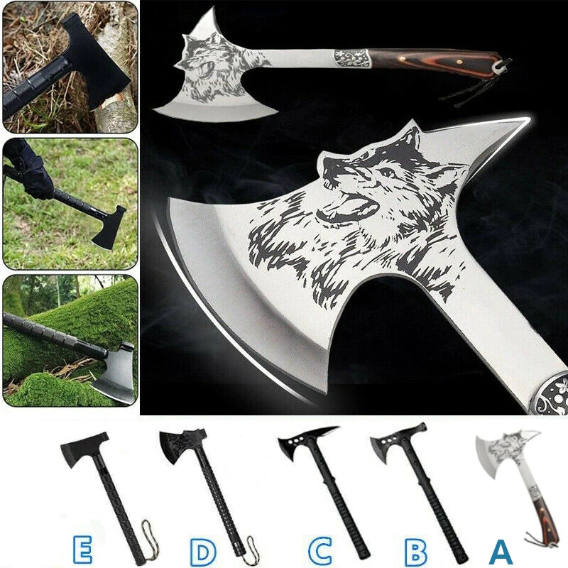 Survival Camping Axe Foldable Tactical Axe Multi Tool Kit Emergency Gear Tomahawk Wild Hatchet AX