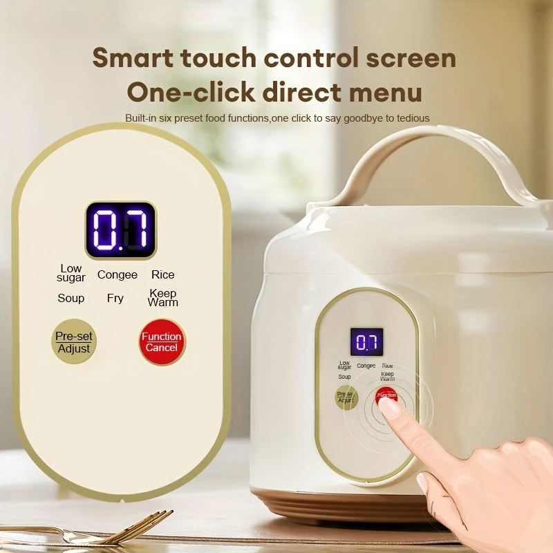 1.8L Electric Rice Cooker Portable Multi Cooker Household Rice Pot Non-Stick Smart Low Sugar