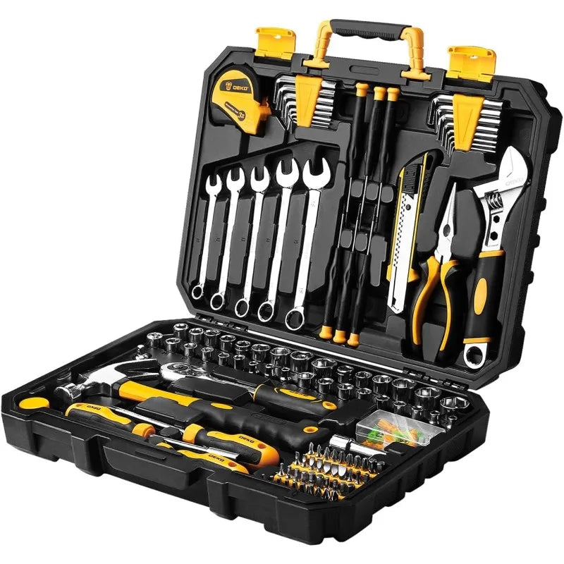 158 Piece Tool Set-General Household Hand Tool Kit