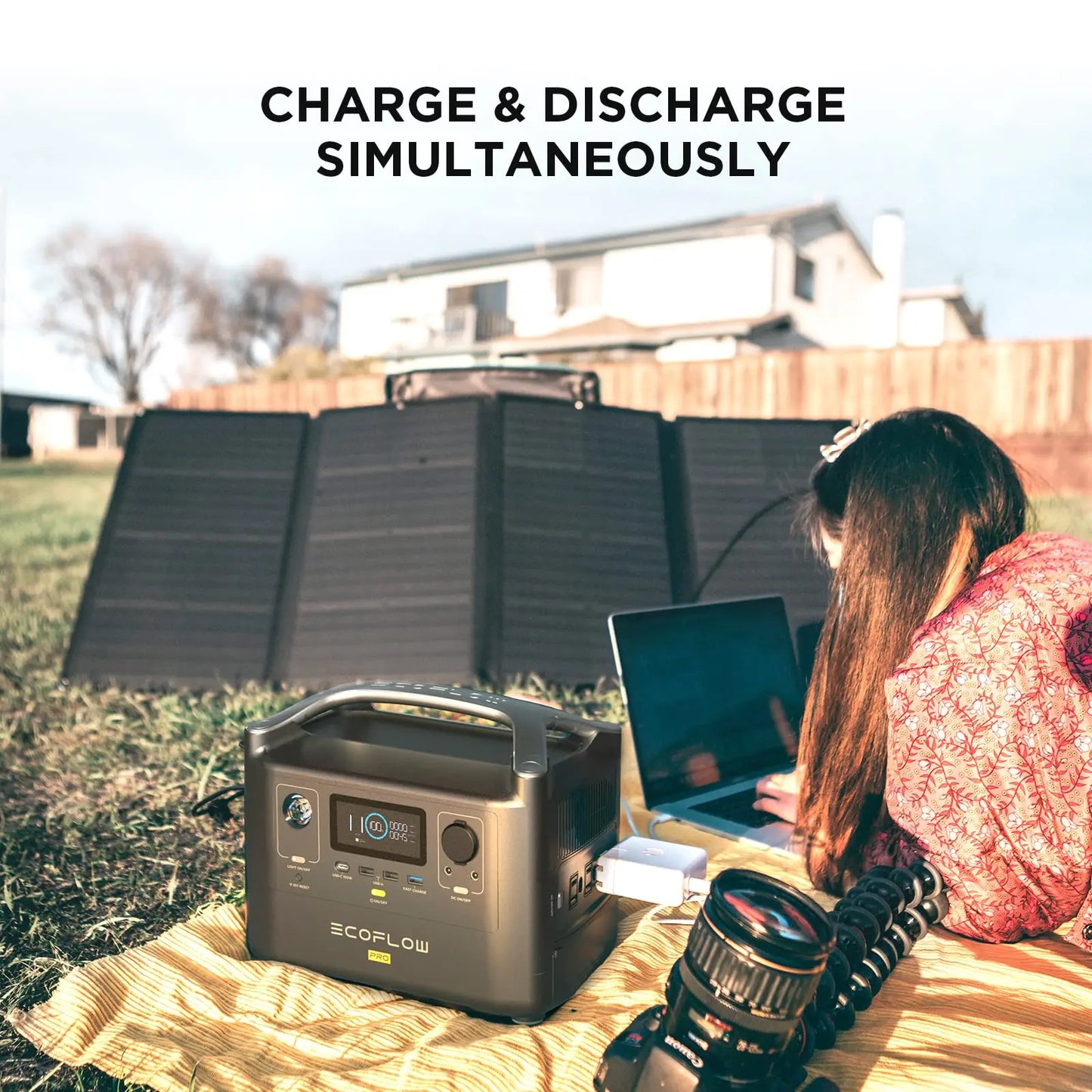 ECOFLOW RIVER Pro Portable Power Station 720Wh, Power Multiple Devices, Recharge 0-80% Within 1 Hour