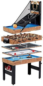 3-in-1 Combination Game Table 54”, Foosball, Air-Powered Hockey and Table Tennis