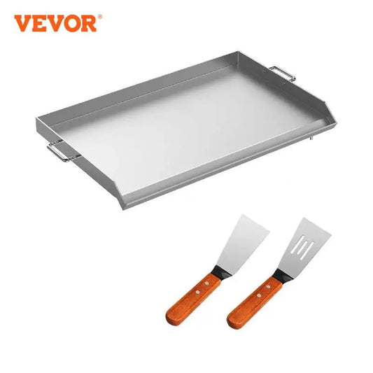 VEVOR  32" X 17" Stainless Steel Griddle Universal Flat Top Rectangular with 2 Handles