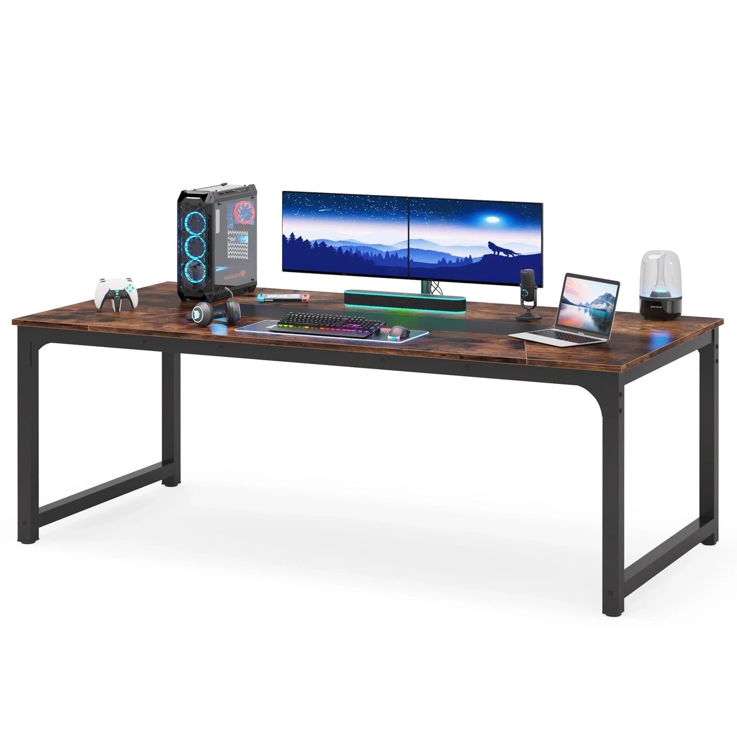 Tribesigns Modern Computer Desk 70.8 inch Large Executive Office Desk Study Writing Desk Workstation