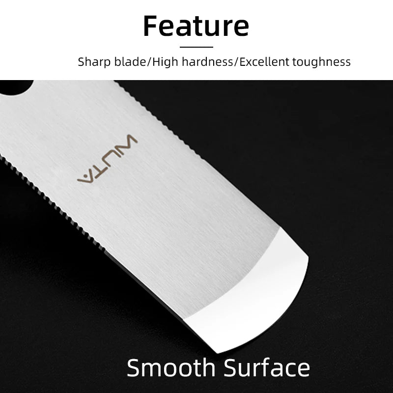 WUTA Design Professional Leather Thinning Knife Skiving, Round/Flat/Slanted Blade,Right/Left Handed