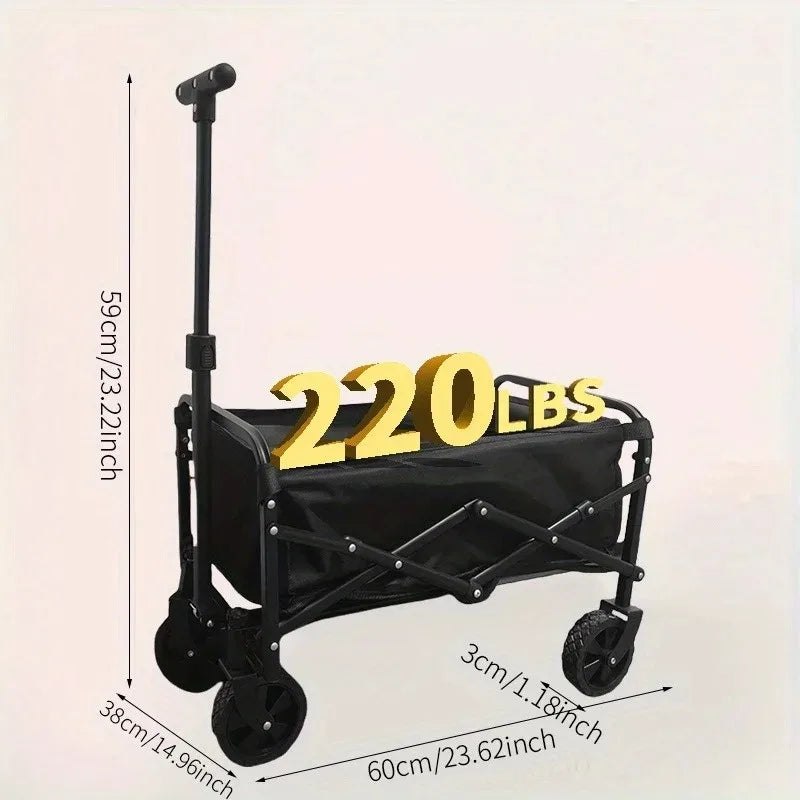 1PC Collapsible Foldable Wagon Cart, Car storage Heavy Duty Utility With All-Terrain Wheels
