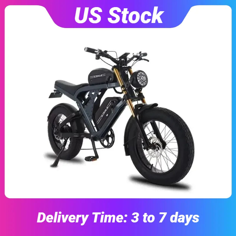 US Stock 1500w 48V Fat Tire Electric Bike Motorcycle Adults Off Road All-Terrain Bikes