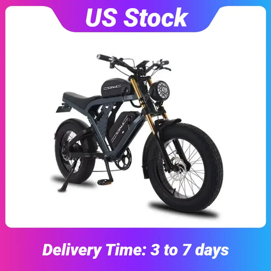 US Stock 1500w 48V Fat Tire Electric Bike Motorcycle Adults Off Road All-Terrain Bikes
