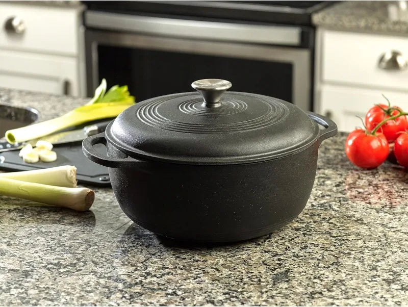 Enameled Cast Iron Round Dutch Oven, 6 Qt.,  Dutch Oven Cast Iron