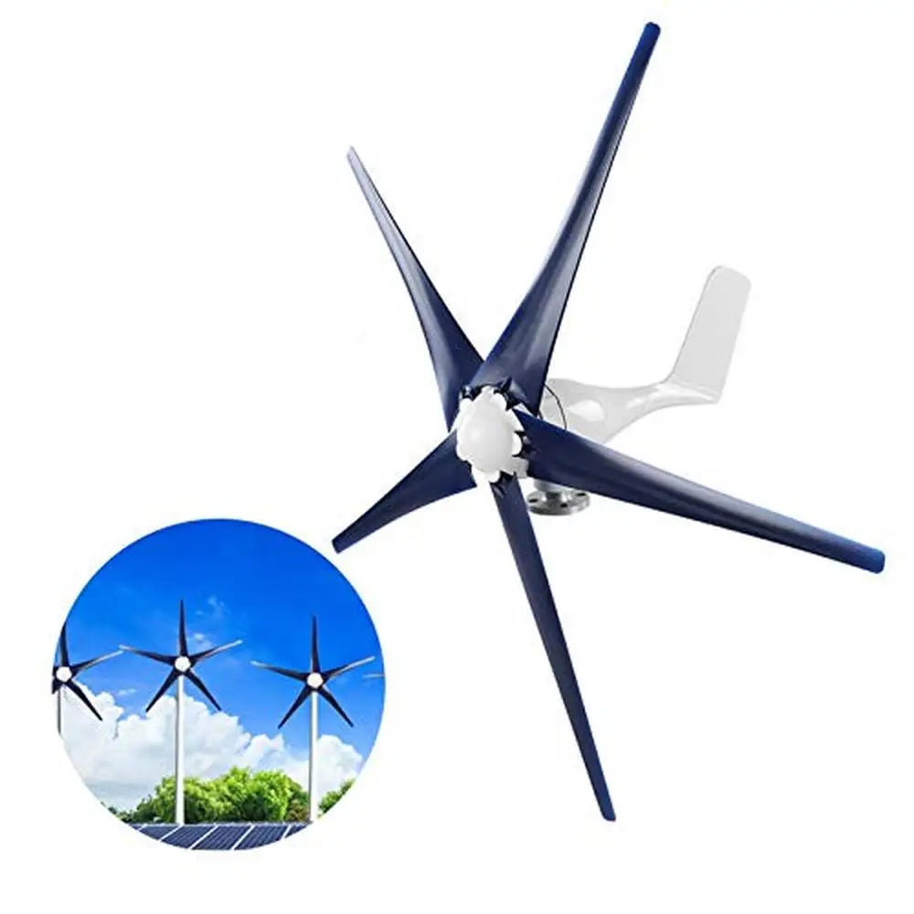 1200W 5 Blade Small Wind Generator Industrial Machinery 24V Humanized Design Low Vibration High Wind