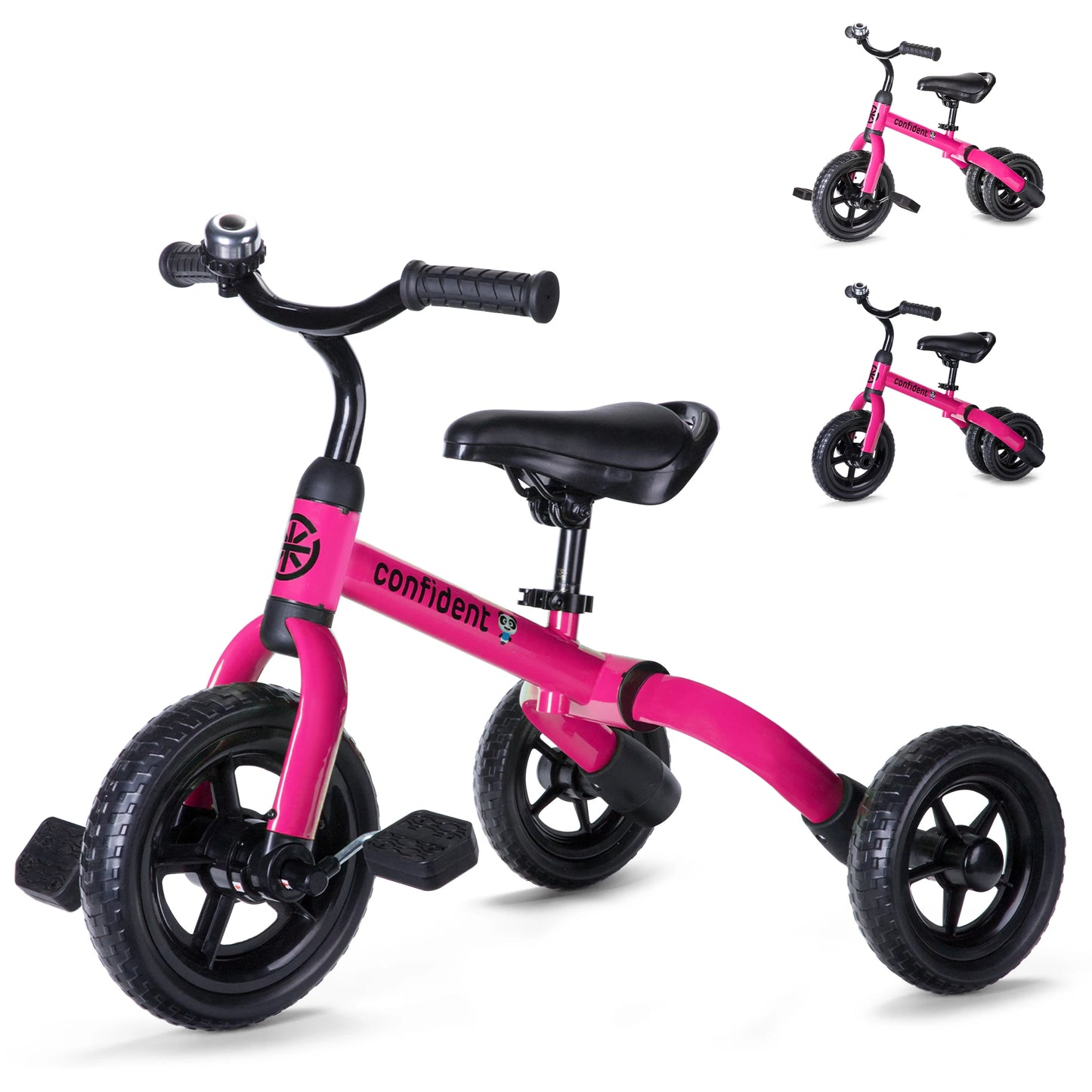 Toddlers Tricycle for 2/3/4/5 Years Old Boy&Girl with Detachable Pedal And Training Wheel Baby Gift