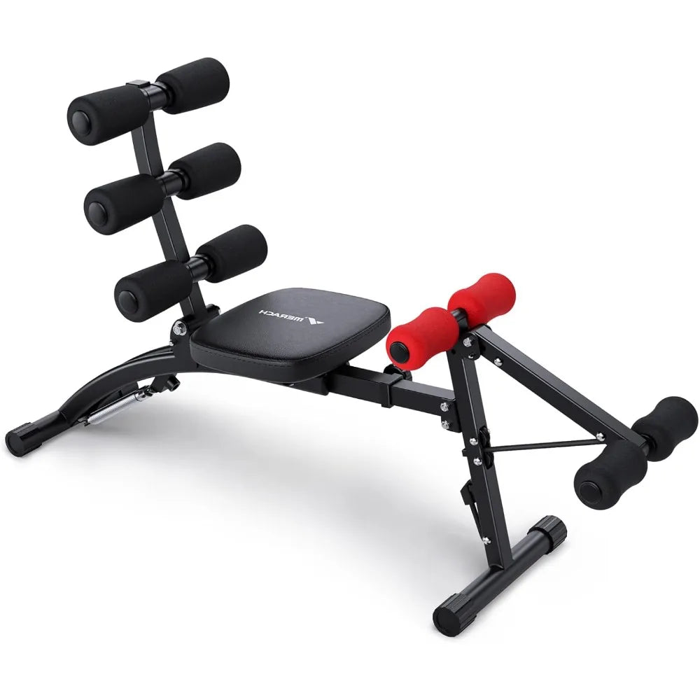 MERACH Multi-Functional Ab Trainer Adjustable Home Gym Workout Bench for Core Strength Training