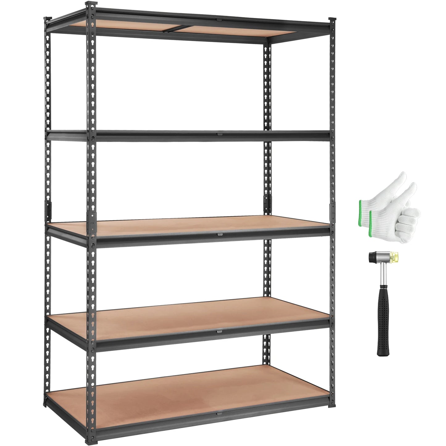 SucceBuy 5 Layers Standing Storage Shelving Unit Heavy Duty Organizer Metal Rack
