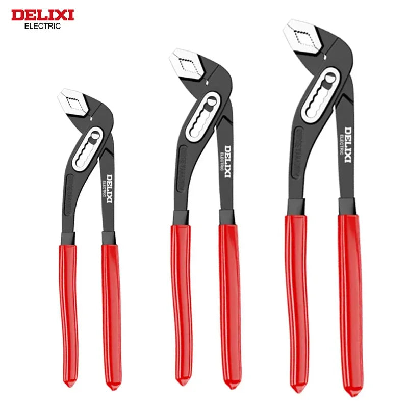 DELIXI ELECTRIC 3PCS Water Pump Pliers/Water Pipe Pliers/Power Pliers Insulated Handle Pliers