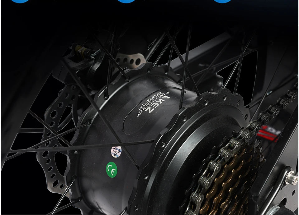 US Stock 1500w 48V Fat Tire Electric Bike Motorcycle Adults Off Road All-Terrain Bikes