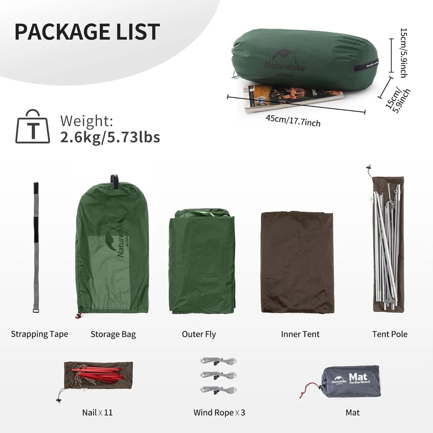 Naturehike Star-River Ultralight Waterproof Tent 2 People 4 Seasons Outdoor