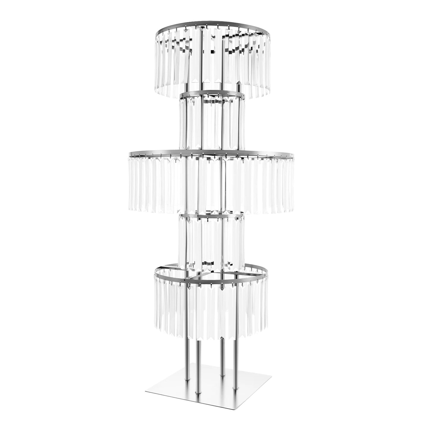 5 Tiers Gold/Silver Wedding Centerpieces Flower Stand Vase Centerpiece Acrylic Flower Stand