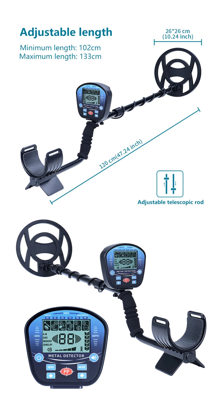 Professional high-sensitivity underground metal detector/LCD target identification