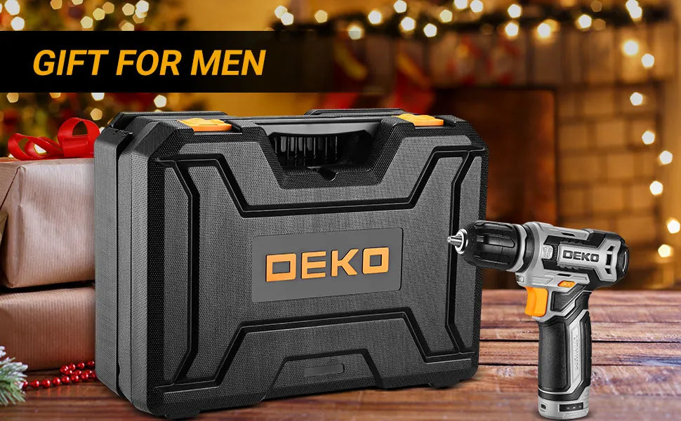 Kit Box Drill Set：Home Mechanic Toolbox with 12V Power Cordless Drill Hand Repair & Storage