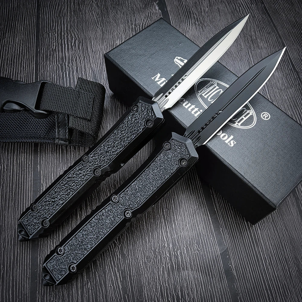 Tactical Pocket Utility Carry 440C Blade Self-defense Hunting Sharp Knife Aluminum Alloy Handle