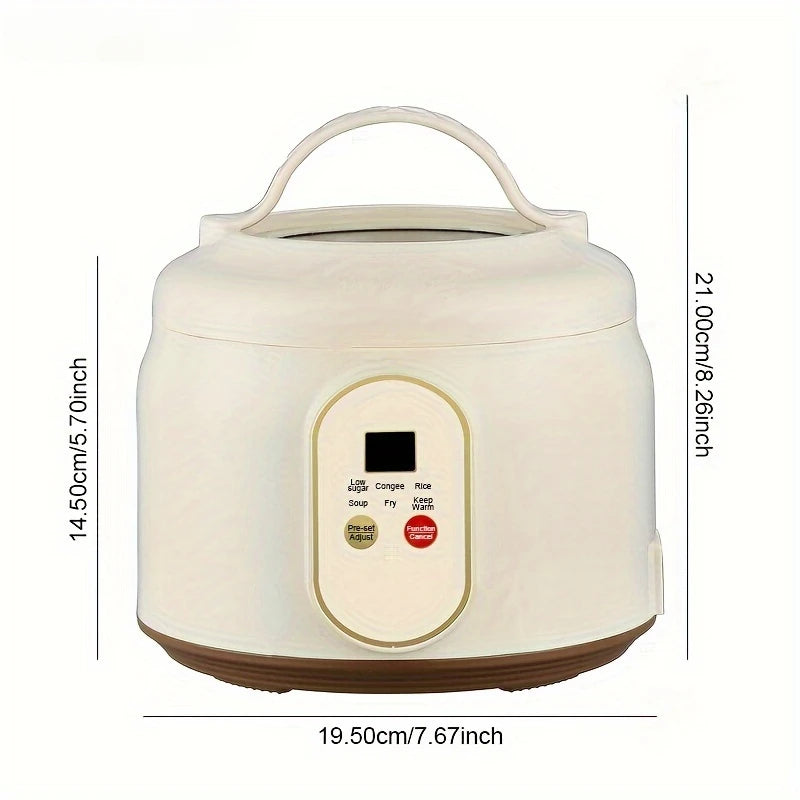 1.8L Electric Rice Cooker Portable Multi Cooker Household Rice Pot Non-Stick Smart Low Sugar