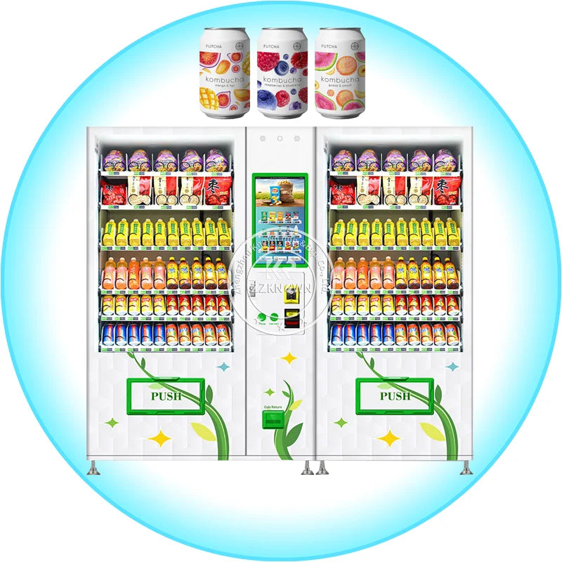 Smart Vending Machine Large Touch Screen/Cold Drink Automatic Drinks Snack Combo Vending Machine