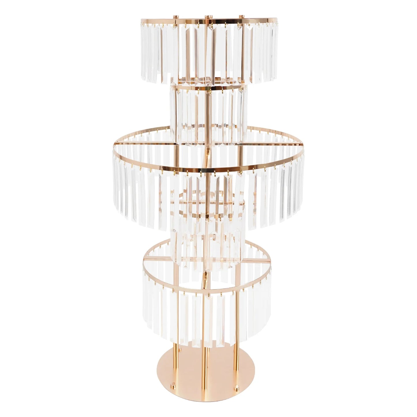 5 Tiers Gold/Silver Wedding Centerpieces Flower Stand Vase Centerpiece Acrylic Flower Stand