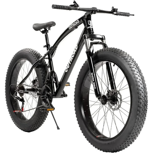 Mountain Bike 26 inch Fat Tire , 21 Speed Dual Front Suspension, Double Disc Brake