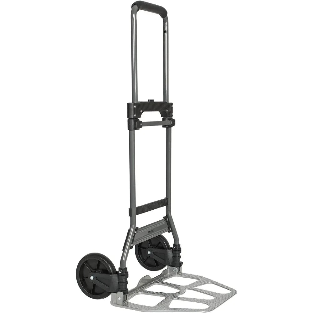 Folding Hand Truck and Dolly 264 Lb Capacity Heavy-Duty Luggage Trolley Cart with Telescoping Handle