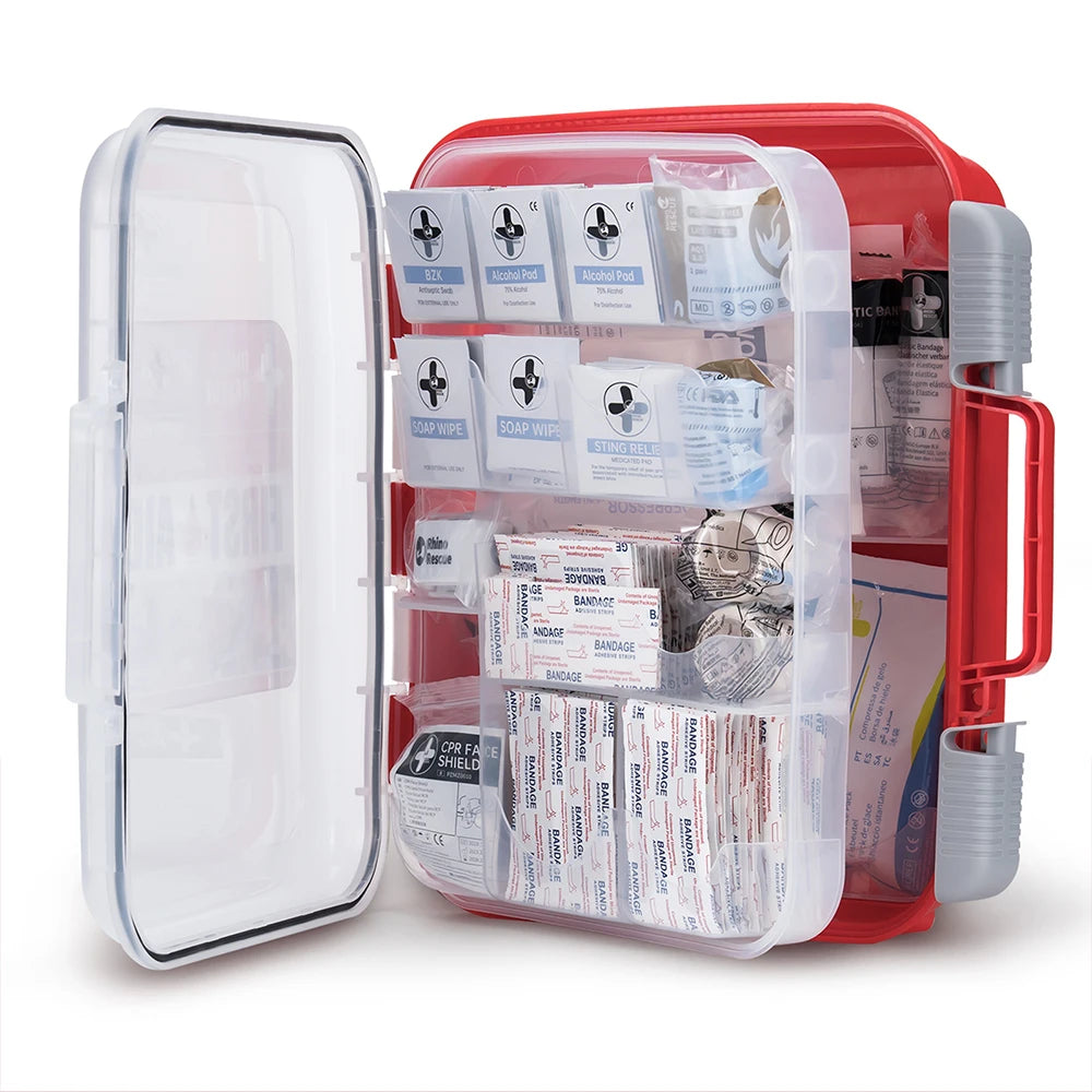 RHINO RESCUE 350 Pieces OSHA All-Purpose First Aid Kit, Home & Office Professional Medical Supplies