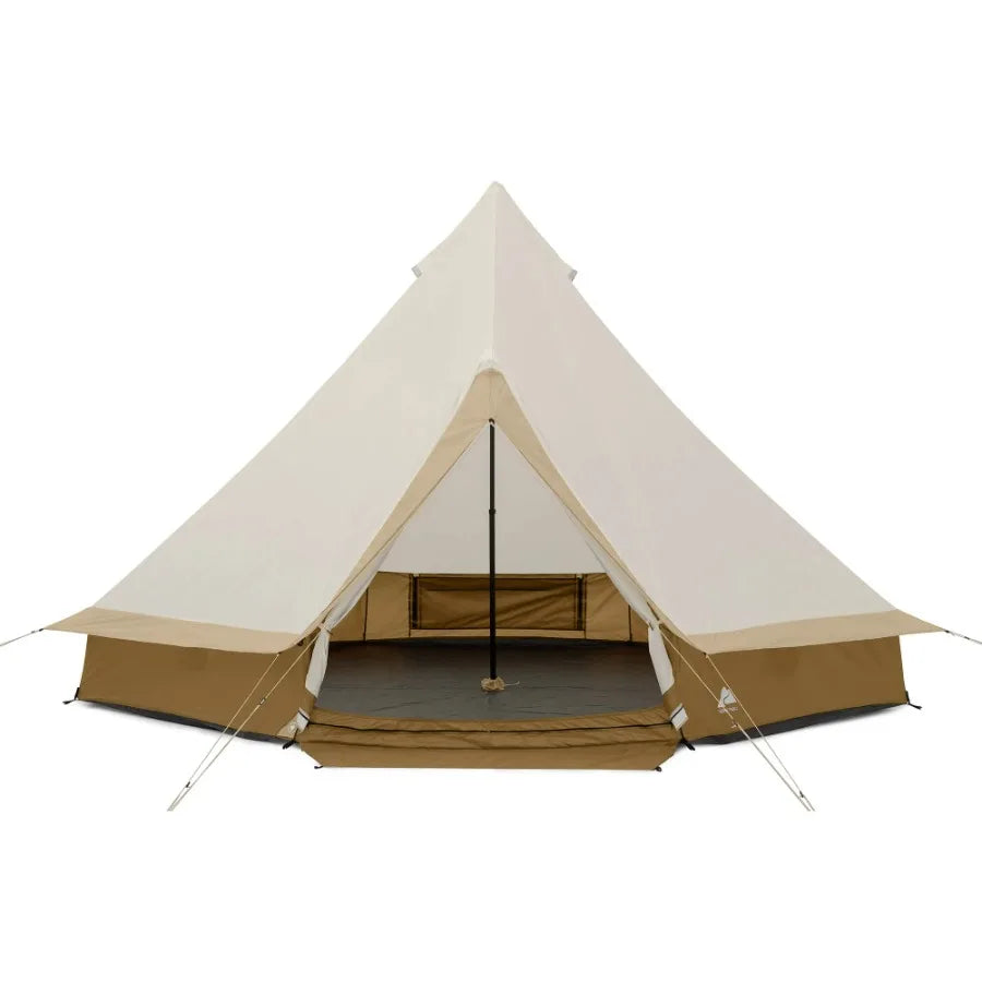 Ozark Trail 15' x 15' 8-Person Glamping Bell Tent with String Lights, 22.57 lbs -YURT