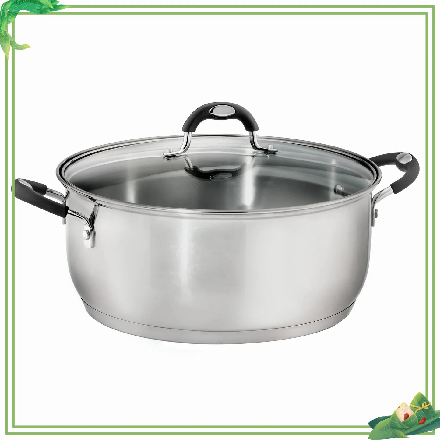 Gourmet 9QT Dutch Oven Stainless Steel - Perfect for Chefs & Family Cooking | Soups, Stews, Braising