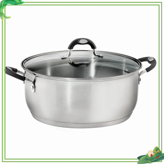 Gourmet 9QT Dutch Oven Stainless Steel - Perfect for Chefs & Family Cooking | Soups, Stews, Braising
