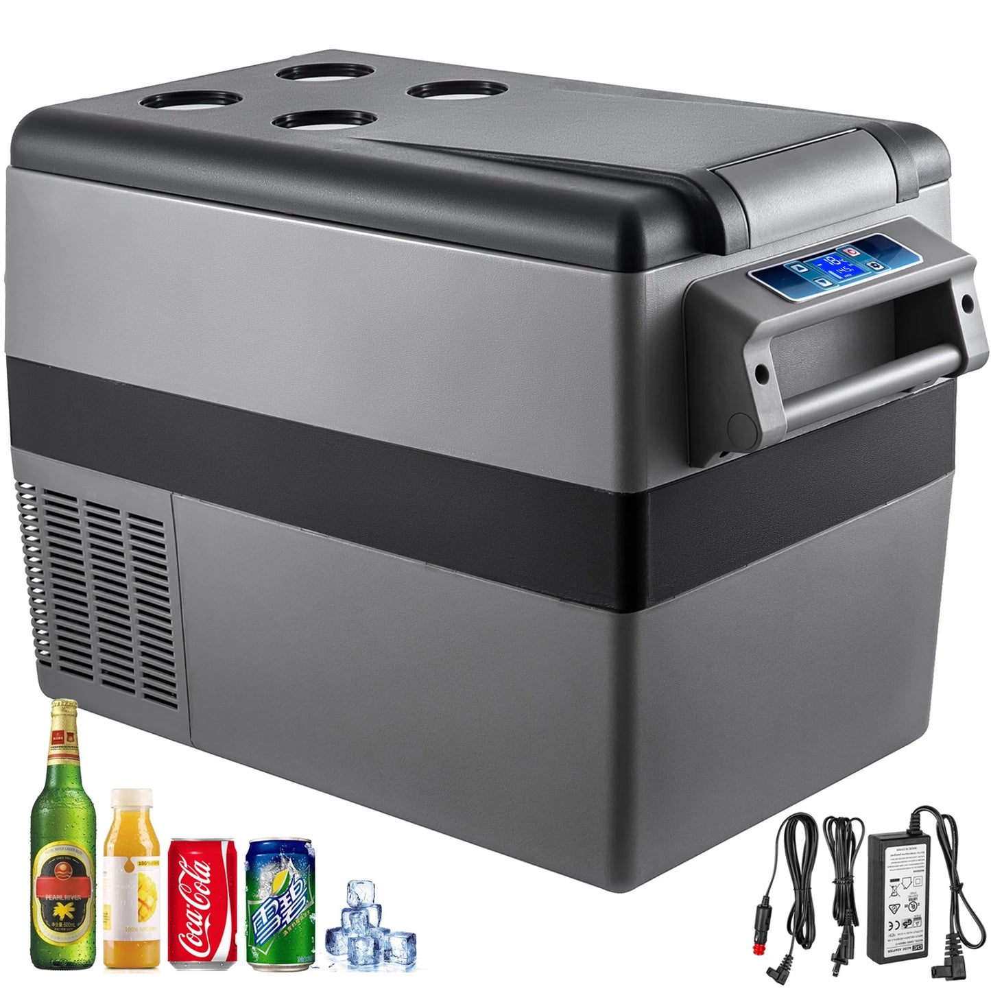 SucceBuy 45L Car Refrigerator Mini Fridge Freezer Compressor Cooler DC 110-240V