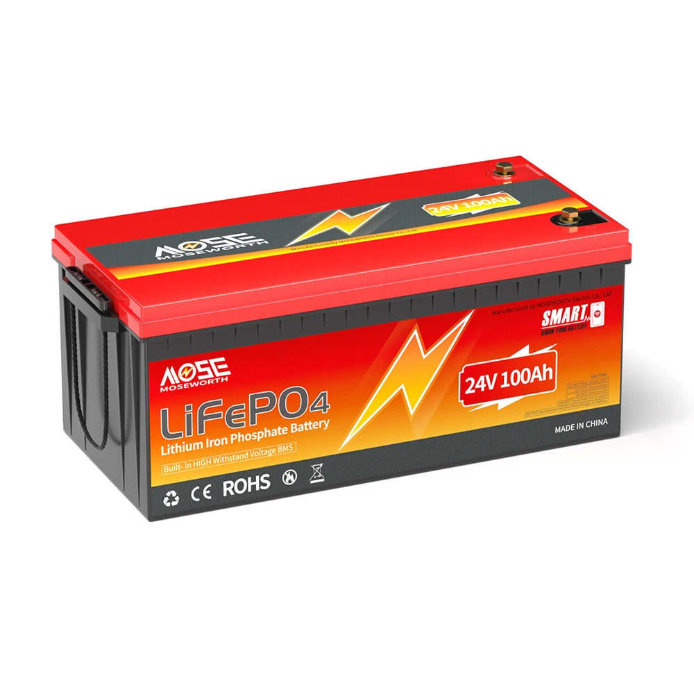 12V 24V LiFePO4 Battery w/Bluetooth 100Ah 140Ah 168Ah Lithium Iron Phosphate Battery Rechargeable