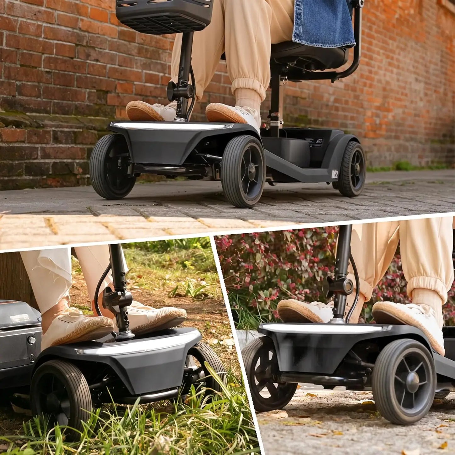 330lbs Max Weight Electric Mobility Scooter 4 Wheel Mobility 10-15 miles Per Charge Wheelchair