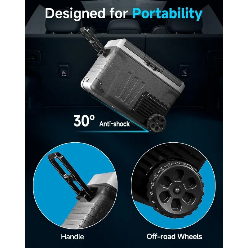 Portable 12V Refrigerator - 37 Quart(35L) Electric Cooler w/12/24V DC&110V AC