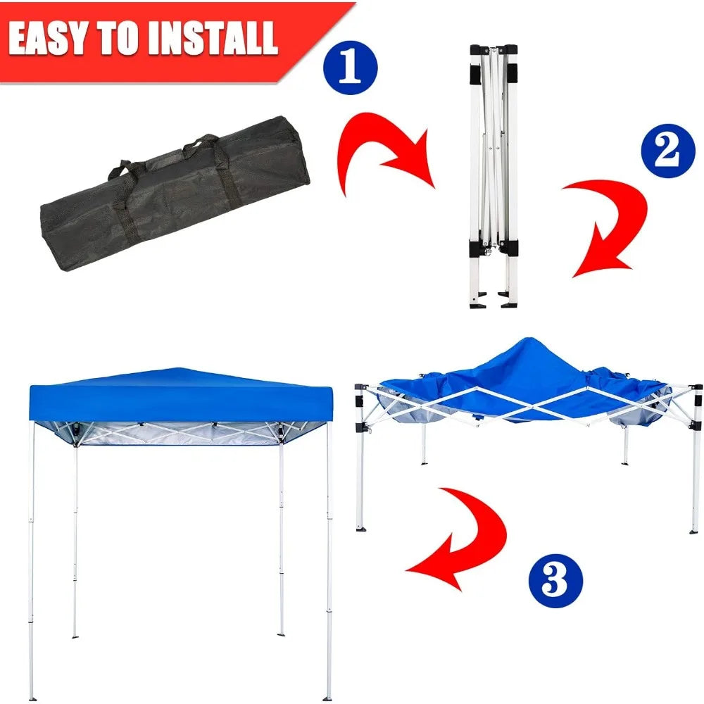 6x4 Ft Pop-Up Canopy Tent Outdoor Portable Instant Shelter Folding Canopy with Carry Bag(Royal Blue)