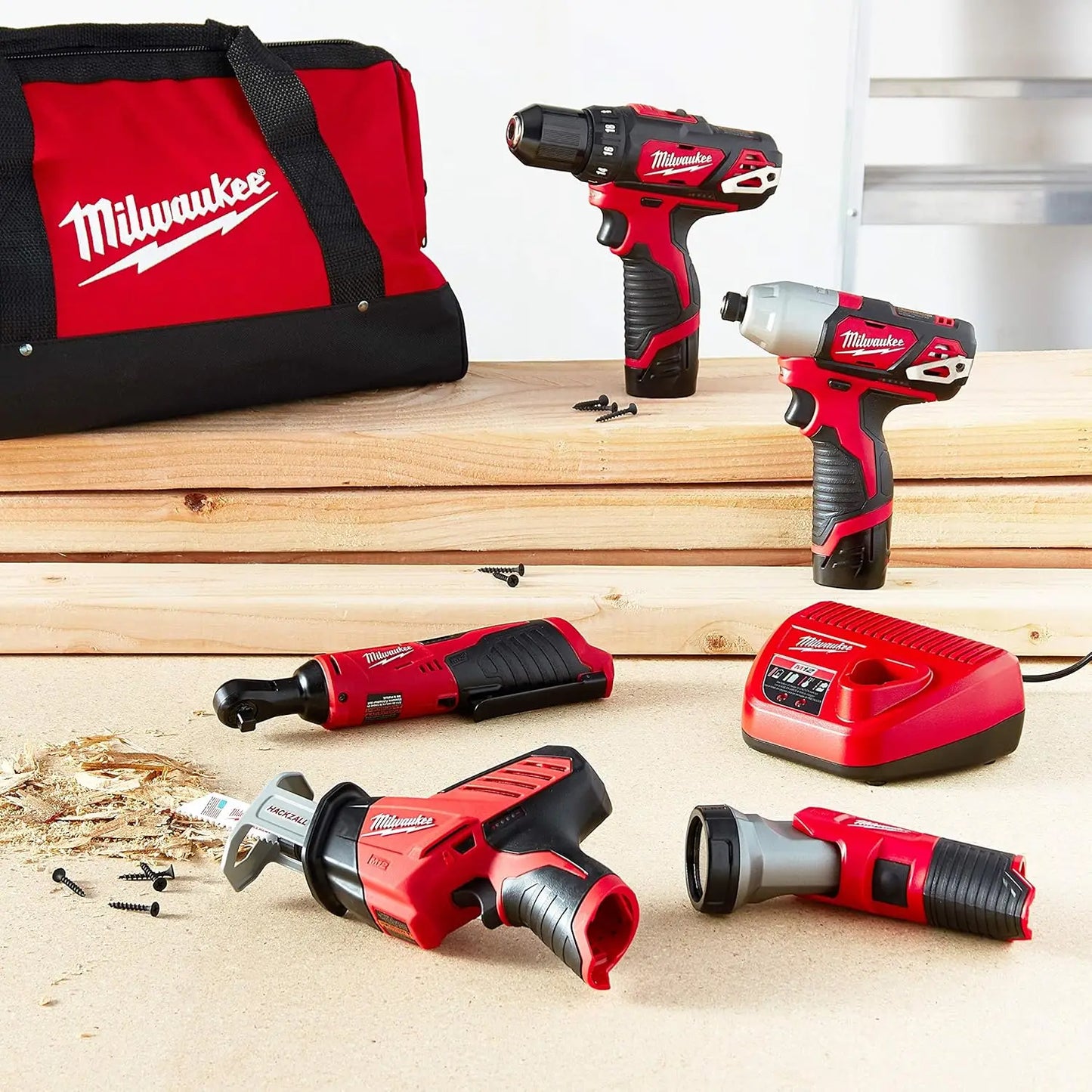 Milwaukee 2498-25 M12 Cordless Lithium-Ion 5-Tool Combo Kit