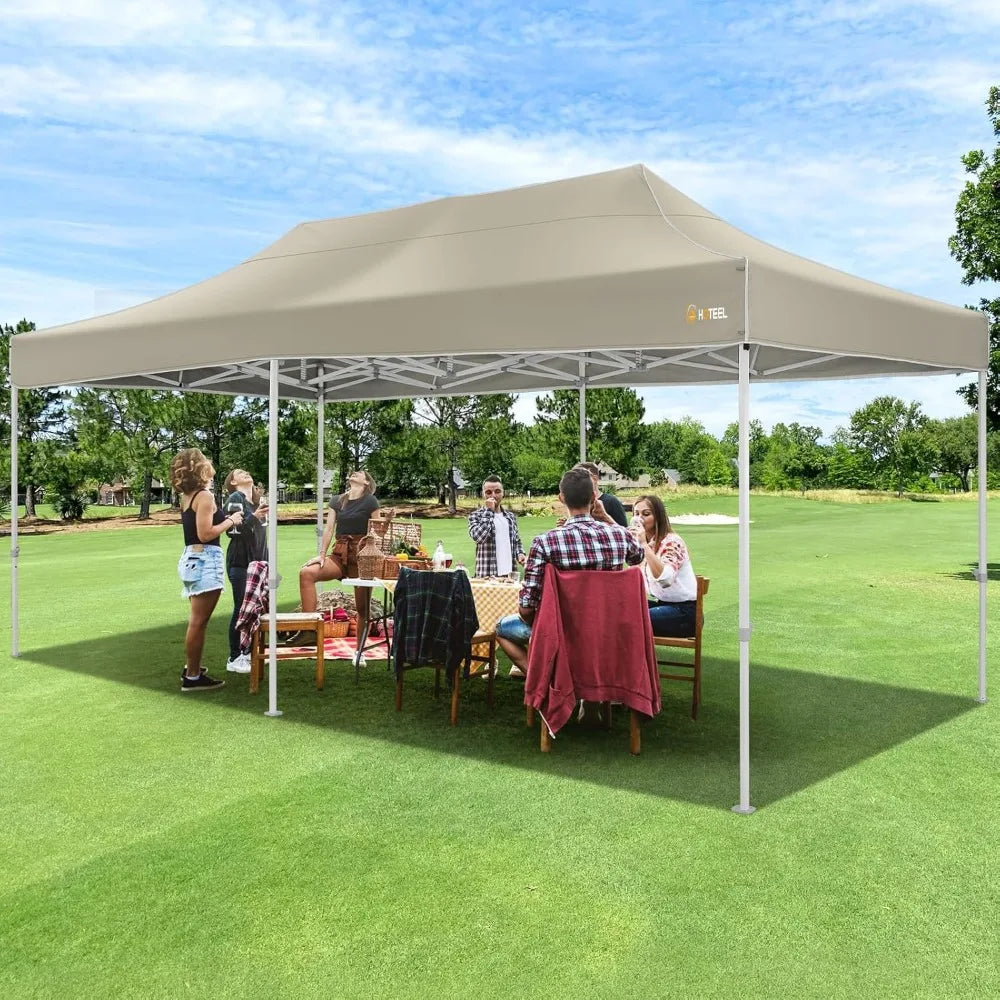 HOTEEL 10x20 Pop up Canopy Tent, Heavy Duty Easy Setup Tent Without Sidewalls