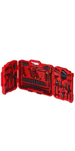 12-Piece Mechanics Tool Set and Socket Set, Professional, SAE/Metric