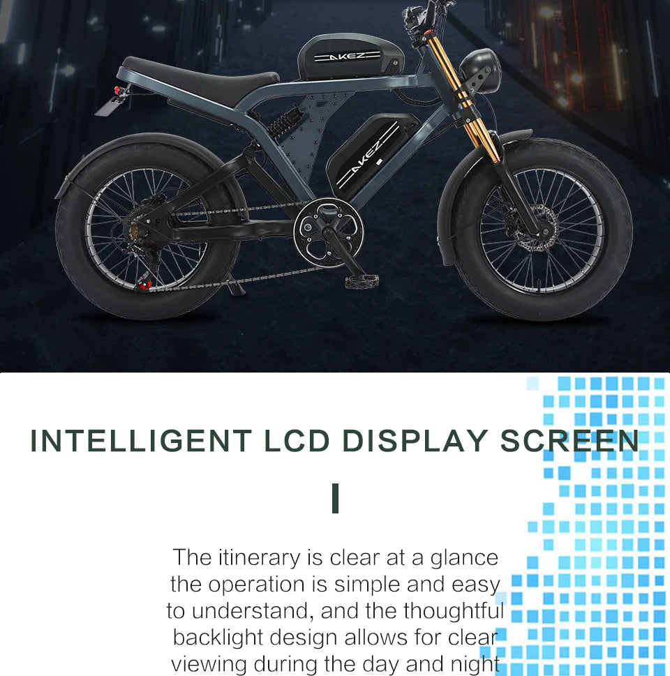 US Stock 1500w 48V Fat Tire Electric Bike Motorcycle Adults Off Road All-Terrain Bikes