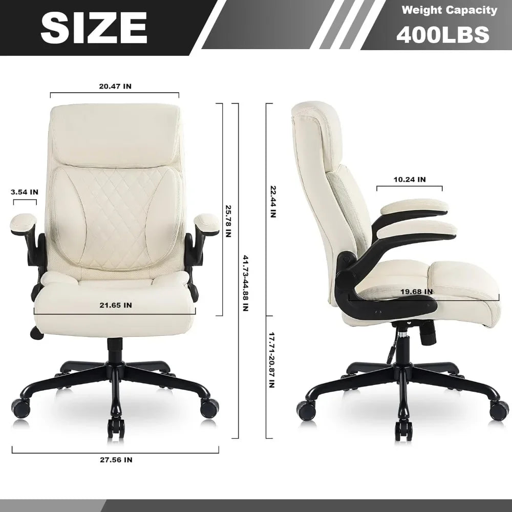 Executive Office Chair, Ergonomic Home Office Desk Chairs, PU Leather Computer Chair