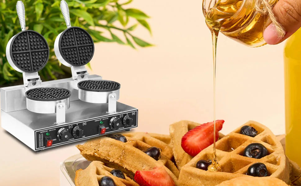 Waffle Maker Double Waffle Irons Stainless Steel Waffle Maker Non-stick Electric