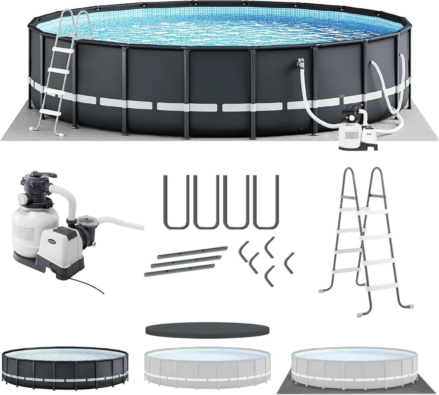 26333EH Ultra XTR Deluxe Above Ground Swimming Pool Set: 20' x 48i" w/2100 GPH Cartridge Sand Filter
