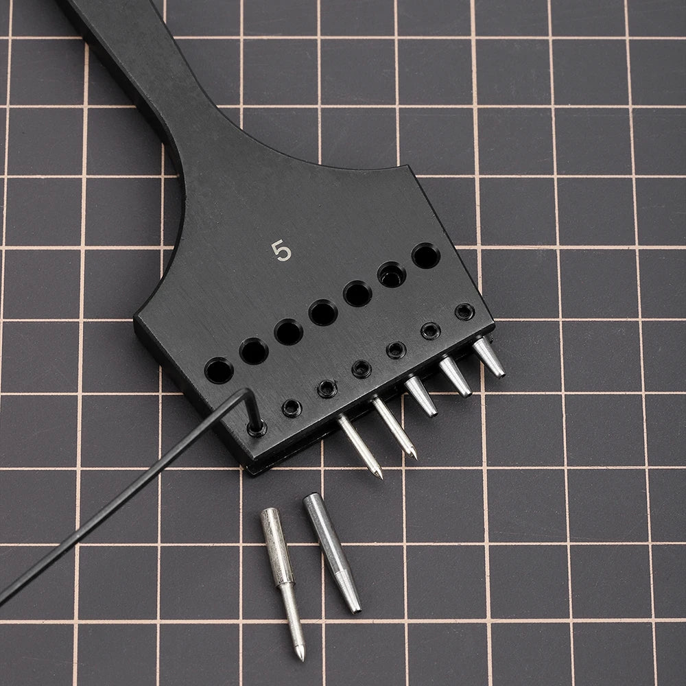 WUTA 3G Leather Punches Head Pricking Iron Removable Diamond Olive Round Hole French Style