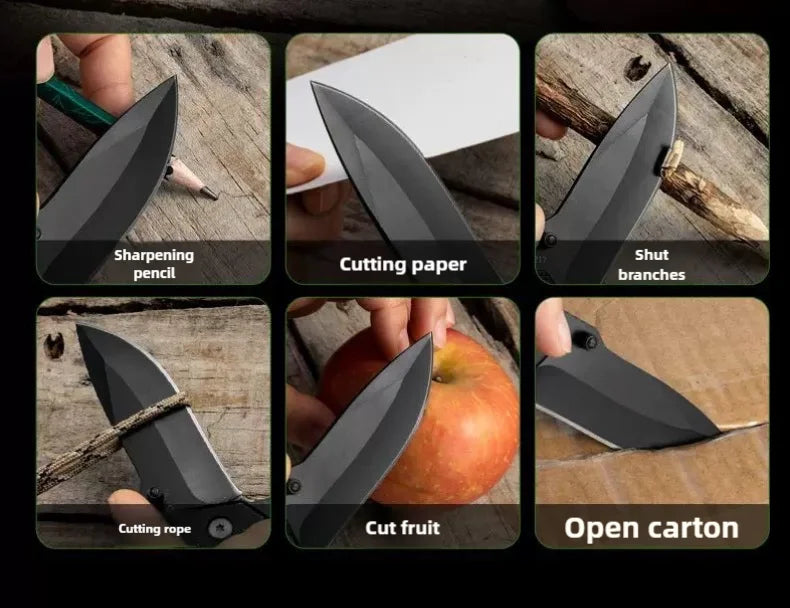 Folding knife, pocket knife with pocket clip, stainless steel blade knife, Edc knife