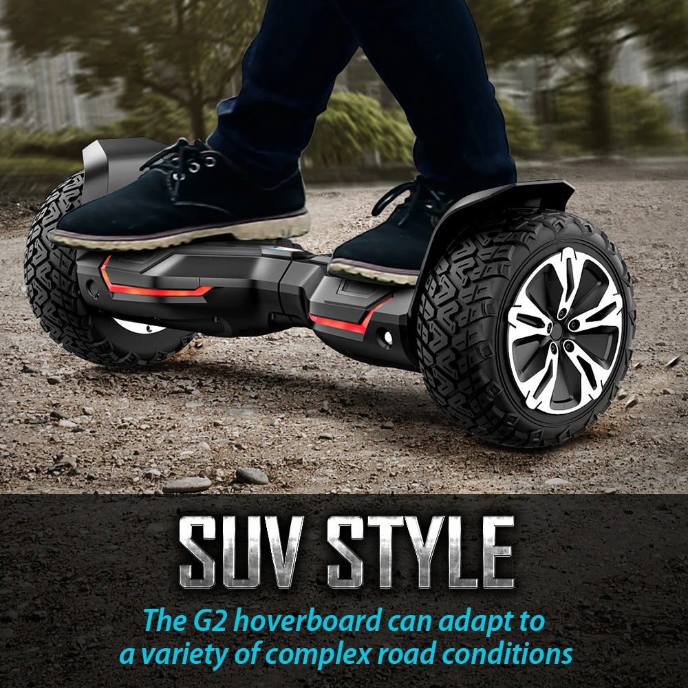 8.5 inch All Terrain Off Road Hoverboard with Bluetooth Speakers and LED Lights, UL2272 Certified