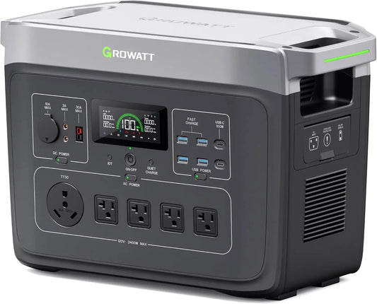 2000  Electric Solar Generator, 2048Wh LifePO4 Battery,2200W AC Output