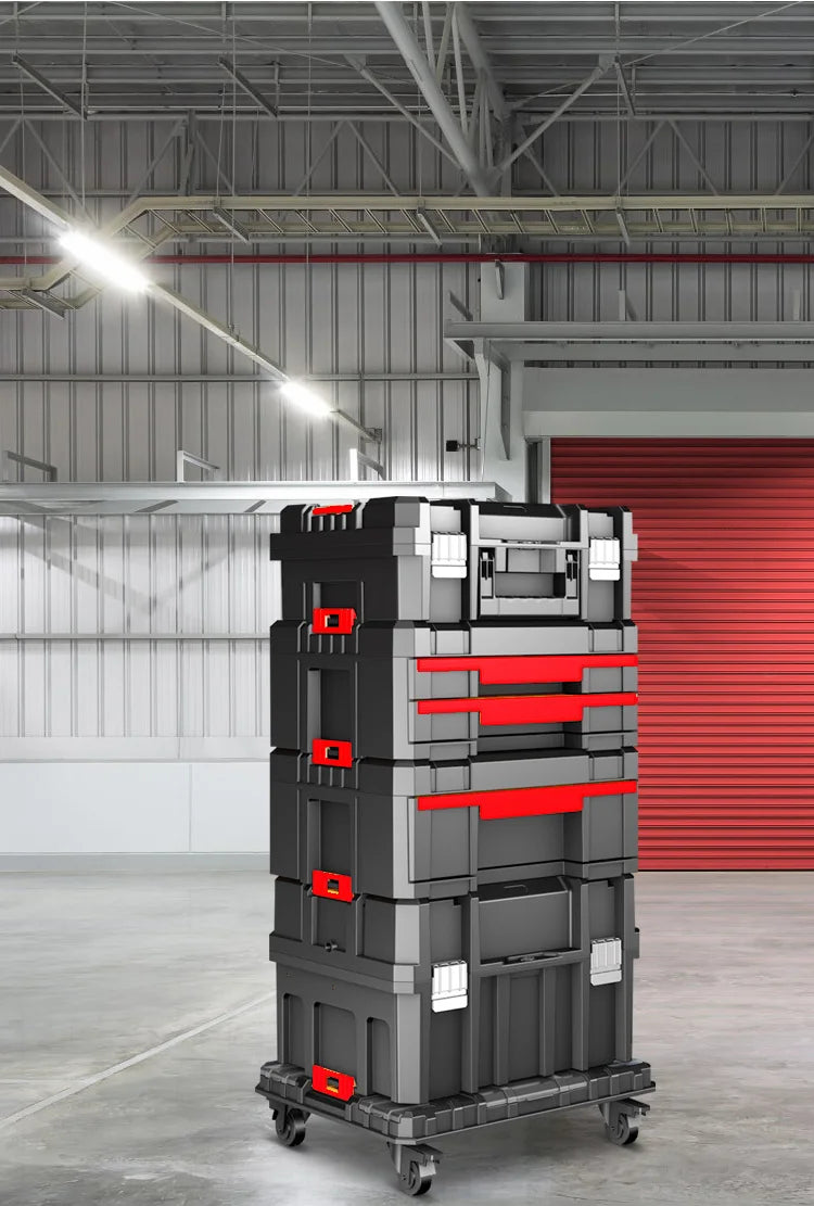 Delixi Electrical Appliances. For sale separately. Stackable roller tool box, plastic portable