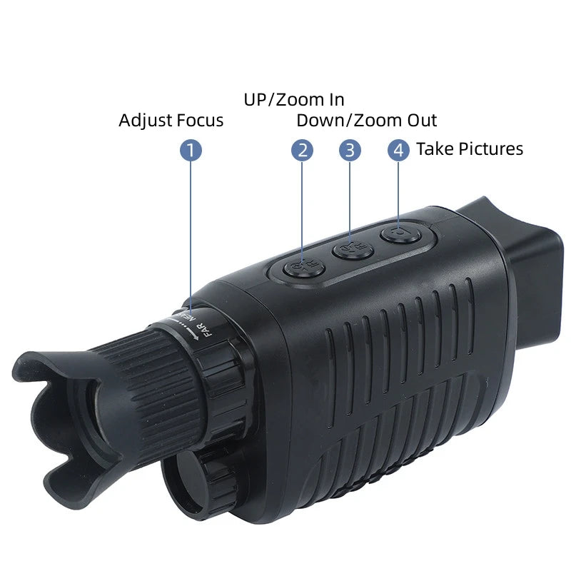 Monocular Night Vision 1080P HD Infrared Camera 5X Digital Zoom Telescope Full Darkness 300m